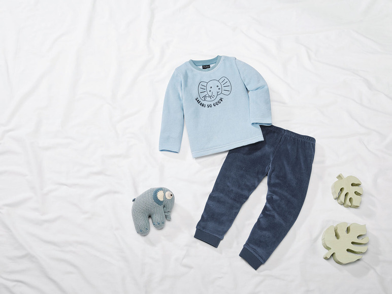 Gehe zu Vollbildansicht: lupilu Kleinkinder Jungen Pyjama Nicki, aus weicher Nicki-Qualität - Bild 14