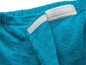Blauer Bademantel mit Klettverschluss