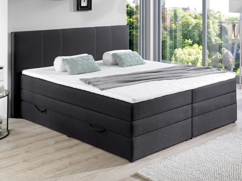 Gehe zu Vollbildansicht: SUN GARDEN Boxspringbett »Mackay«, 2 Bonell-Federkernmatratzen, Komfortschaumkern-Topper - Bild 1