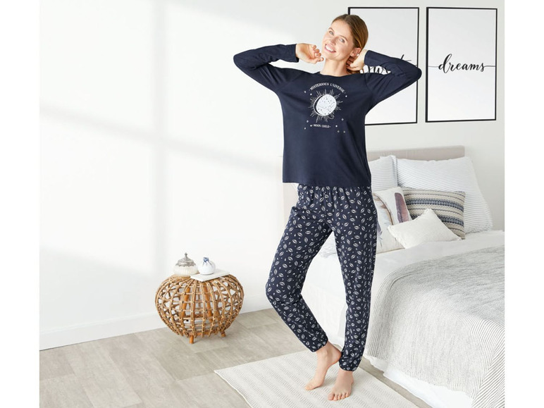 Gehe zu Vollbildansicht: ESMARA® Pyjama Damen, aus reiner Baumwolle - Bild 10