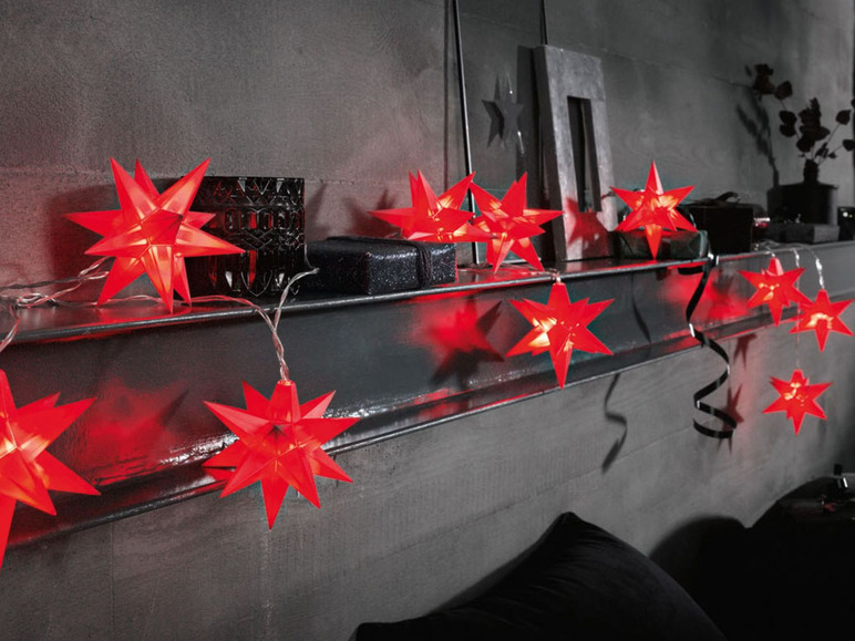 Gehe zu Vollbildansicht: MELINERA® Lichterkette, mit 3D-Leuchtsternen - Bild 5