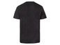 Schwarzes T-Shirt mit kurzen Ärmeln.