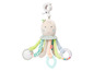 Ein Oktopus-Spielzeug mit Spiegel, Rassel und Beißring der Marke Lamaze.