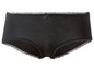 Schwarze Damen-Unterhose mit Spitze.