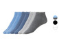 Sechs Paar Socken in Grau und Blau