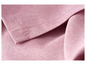 Nahaufnahme von rosafarbenem Leinenstoff.