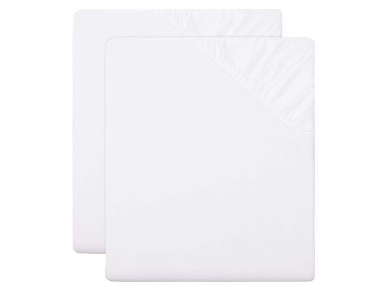 Gehe zu Vollbildansicht: MERADISO® Jersey Spannbettlaken, 2 Stück, 90-100 x 200 cm, aus reiner Bio-Baumwolle - Bild 5