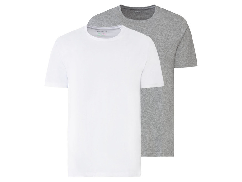 Gehe zu Vollbildansicht: LIVERGY® Herren T-Shirts, 2 Stück, körpernah geschnitten, mit Baumwolle - Bild 2