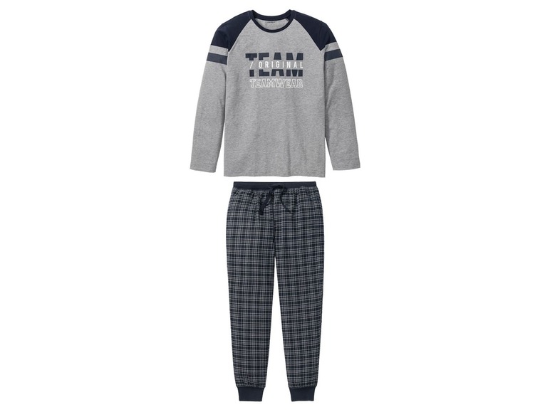 Gehe zu Vollbildansicht: LIVERGY® Herren Pyjama, aus Baumwolle, Hose mit seitlichen Eingrifftaschen - Bild 11