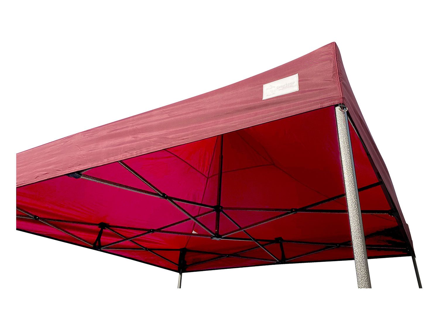 GRASEKAMP Faltpavillon Premium Line (3x3m, Bordeaux) – Bild 2 von 3