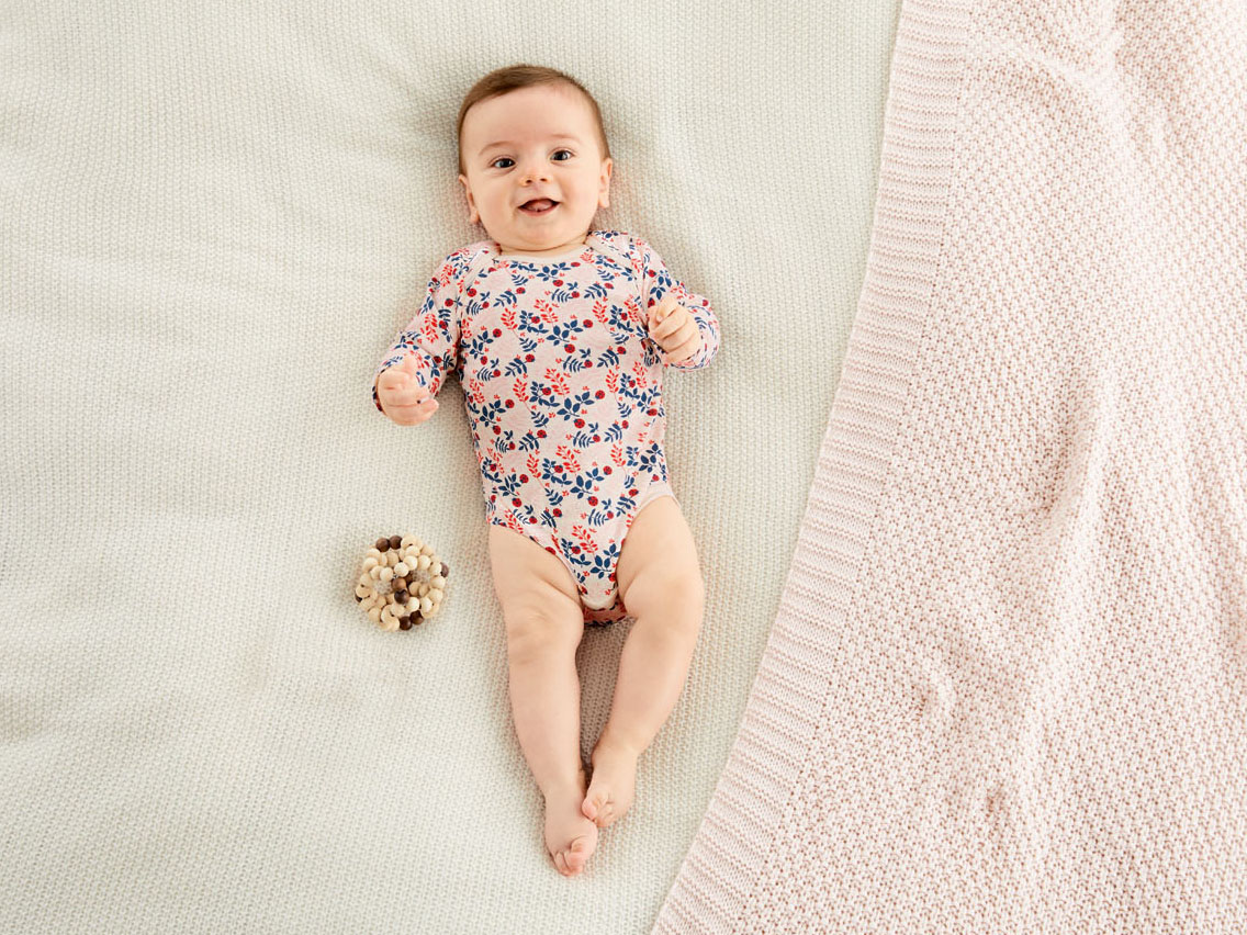 LUPILU® Baby Bodies (creme/navy, 50/56) – Bild 2 von 4