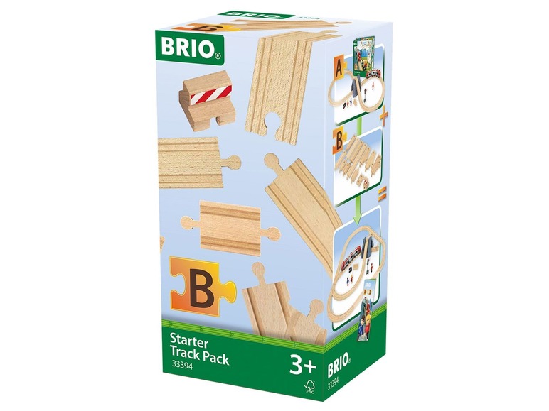 BRIO Starter Track Pack mit Holzschienen und Zubehör.