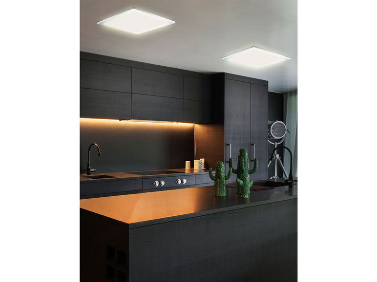 Gehe zu Vollbildansicht: Nino Leuchten LED-Deckenleuchte »Panelo«, aus Kunststoff, viereckig, warmweiß - Bild 7