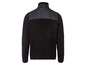 Schwarze Fleecejacke mit Stehkragen.