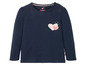 Lupilu Langarmshirt mit Glitzerherzen für Mädchen.