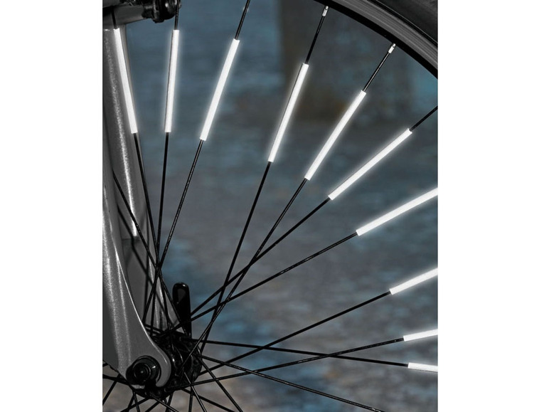 Gehe zu Vollbildansicht: CRIVIT® Speichenreflektoren, 36 Stück, 360 Grad Reflexion, für alle gängigen Speichen - Bild 1