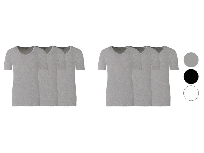 Gehe zu Vollbildansicht: LIVERGY® Herren Unterhemd, 3 Stück, aus reiner Baumwolle - Bild 1
