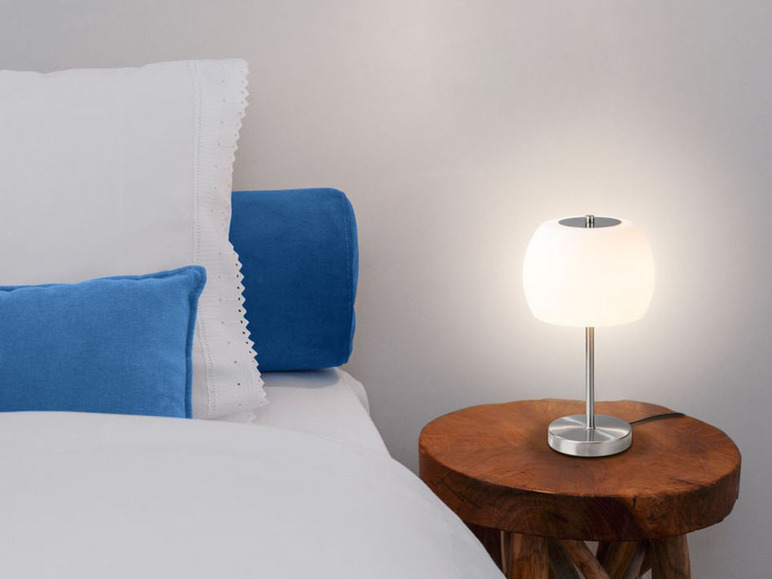 Gehe zu Vollbildansicht: LIVARNO LUX® LED-Tischleuchte, mit Touchdimmer, satinierter Glasschirm, warmweißes Licht - Bild 13