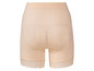 Beige Damen-Unterhose mit Spitze.