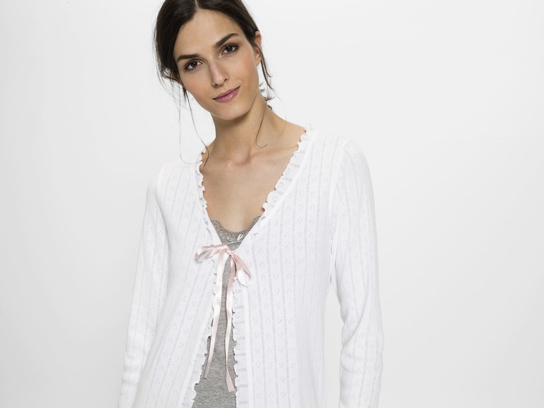 Gehe zu Vollbildansicht: ESMARA® Lingerie Damen Pyjama, 4-teilig, inklusive Cardigan und Top, mit Bio-Baumwolle - Bild 12