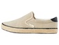 Beigefarbene Slip-on-Sneaker mit Jutesohle.