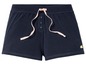 Dunkelblaue Pyjama-Shorts mit rosafarbenem Band