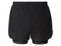 Schwarze Sport Shorts mit integrierter Unterhose.