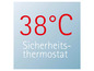 Sicherheitsthermostat mit einer maximalen Temperatur von 38 Grad Celsius.