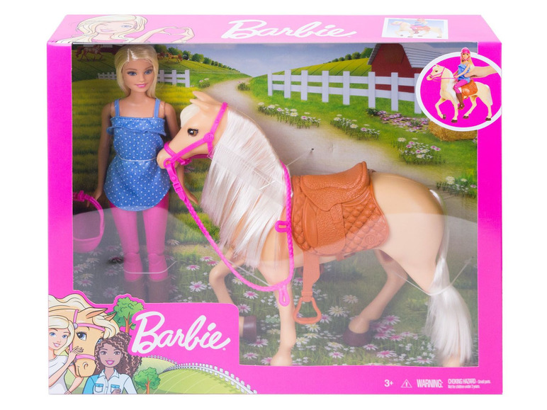 Gehe zu Vollbildansicht: Barbie Pferd & Puppe - Bild 6