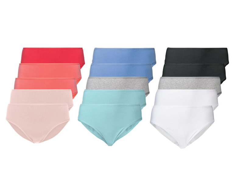 Ein Set aus verschiedenen Farben Baumwoll-Unterwäsche.