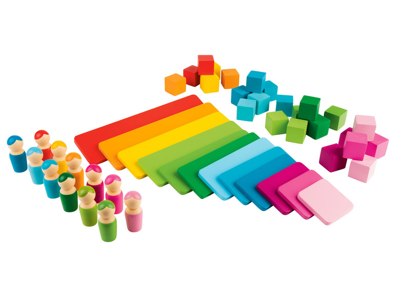 Gehe zu Vollbildansicht: PLAYTIVE® Holz Spielzeug Montessori, regenbogenfarben - Bild 14