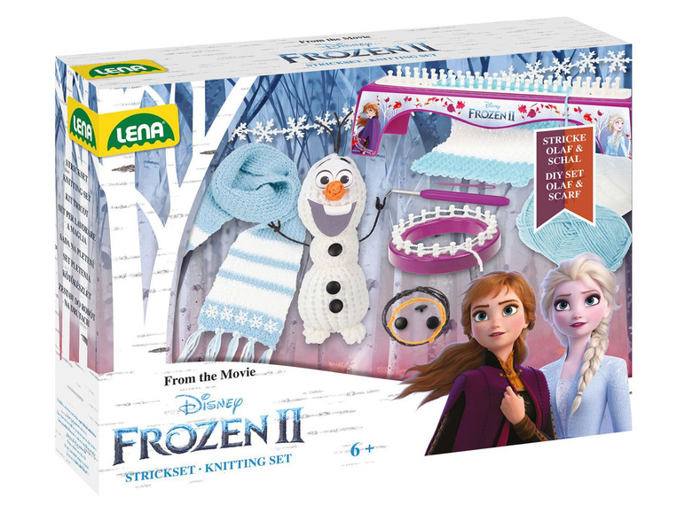 Gehe zu Vollbildansicht: LENA® Strickset »Disney Frozen II«, mit Strickbank, Strickring, 2 Wollknäuel, ab 6 Jahren - Bild 1