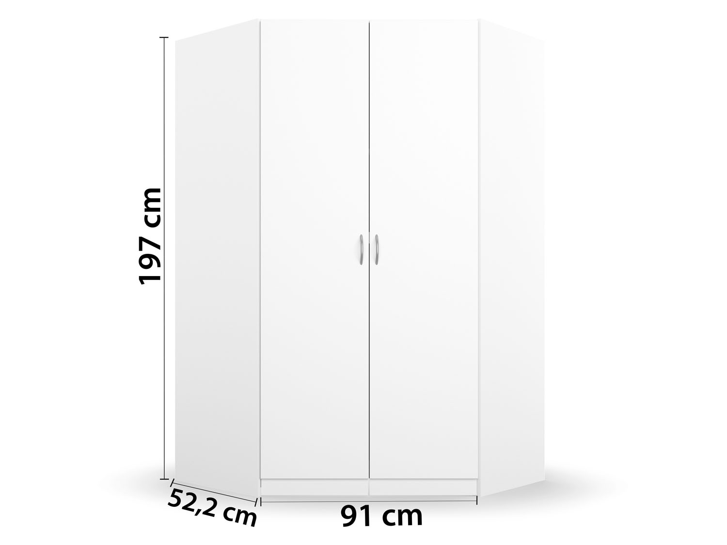 Thumbnail - rauch BLUE Eckschrank Case (inkl Innen-Aufteilung, Alpinweiß)