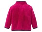Ein rosa Fleece-Pullover mit Stehkragen