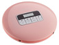 Ein rosa Grundig CD-Player mit Tasten zum Abspielen, Pausieren und für die Lautstärke.
