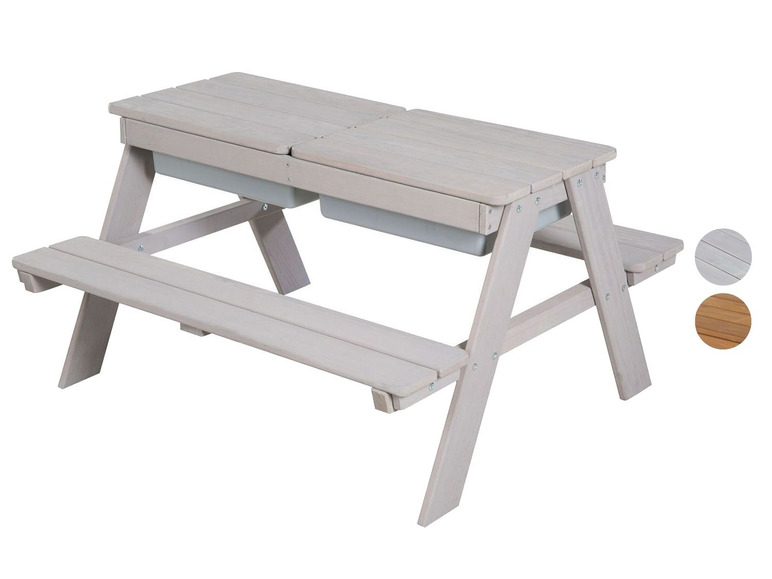 Holz-Picknicktisch mit Stauraum für Kinder