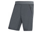 Graue Sport Shorts mit elastischem Bund.