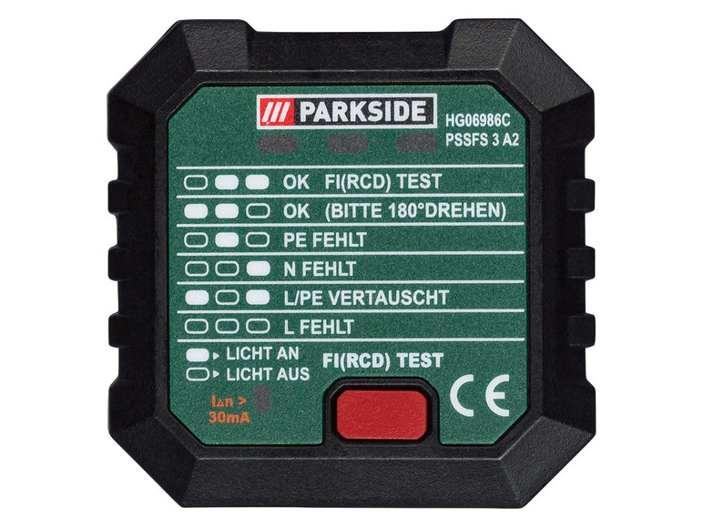 Gehe zu Vollbildansicht: PARKSIDE® Kontaktloser Stromtester/ Satellitenfinder/ Steckdosentester »PSSFS 3 A2« - Bild 2