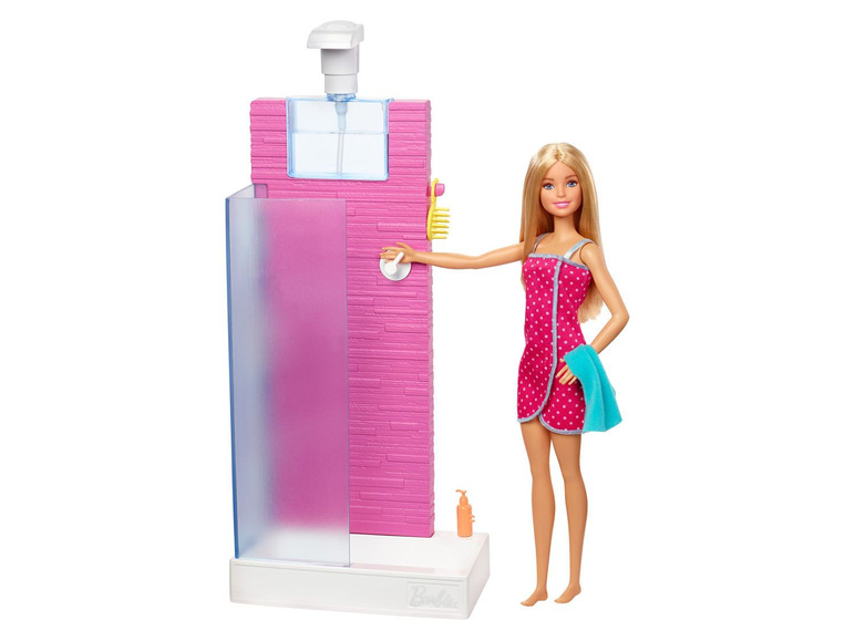 Gehe zu Vollbildansicht: Barbie Deluxe-Set Möbel Badezimmer & Puppe - Bild 3