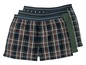 Drei Paar Boxershorts mit Karomuster.