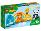 LEGO Duplo Tierzug mit Tiger, Giraffe und Panda.