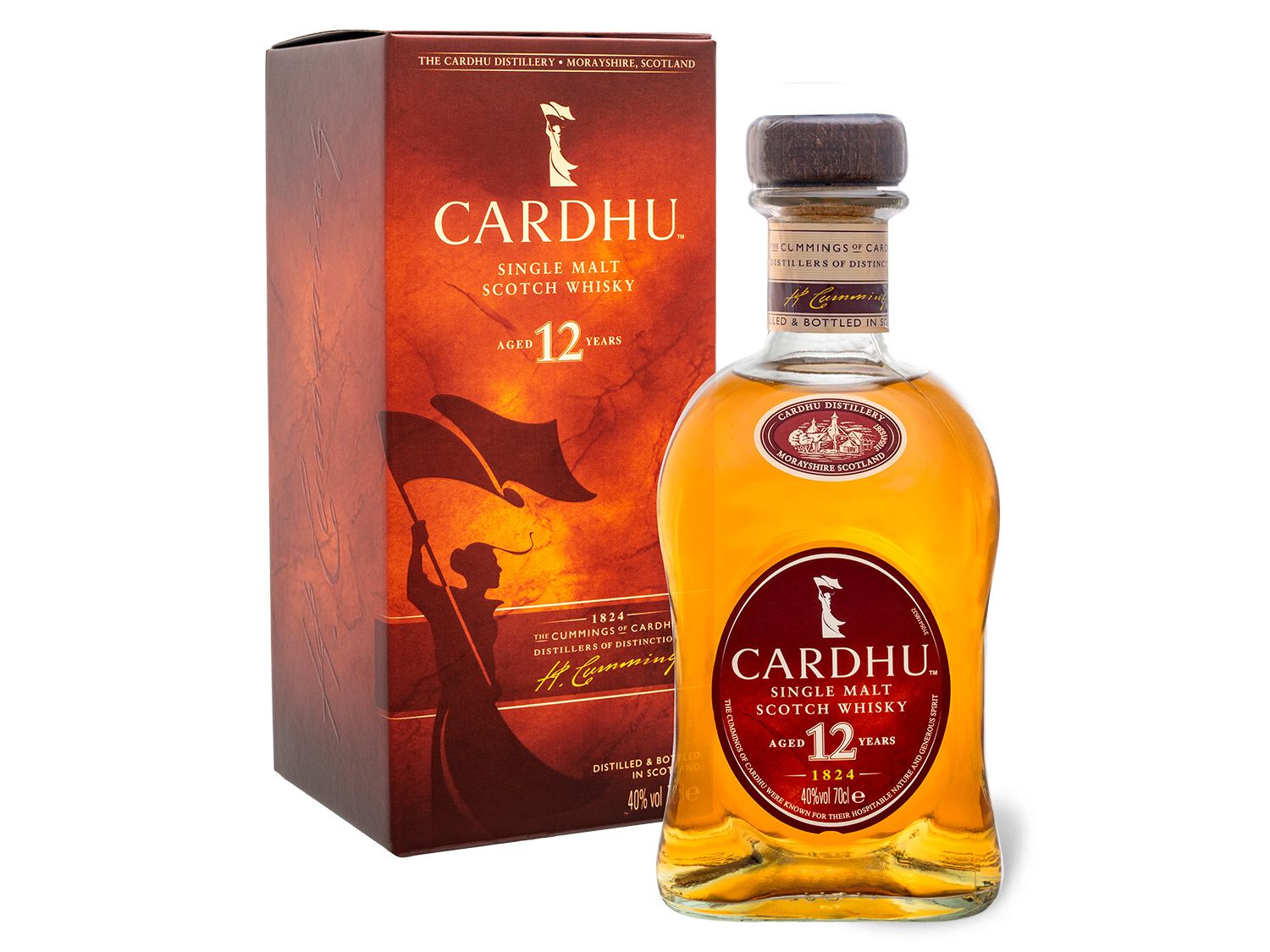Cardhu Single Malt Scotch Whisky 12 Jahre mit Geschenkbox 40% Vol
