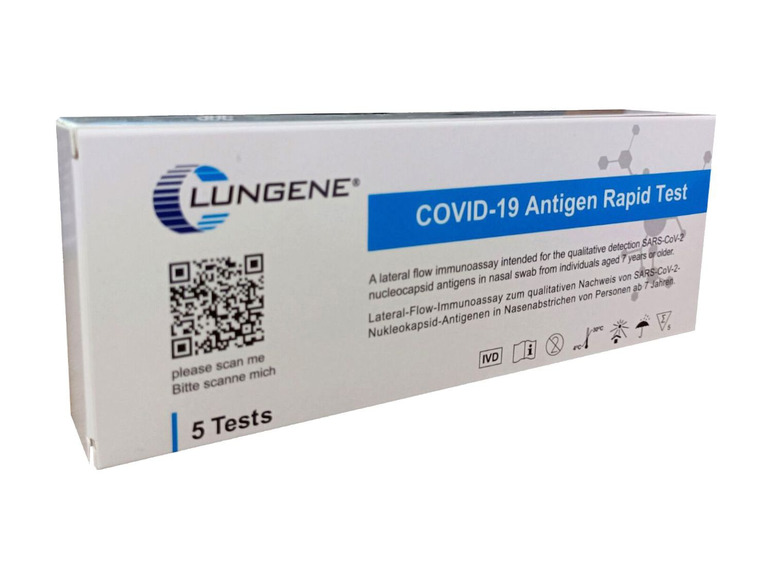 Gehe zu Vollbildansicht: 5er Set Clungene COVID-19 Rapid Antigen-Schnelltest - Bild 2