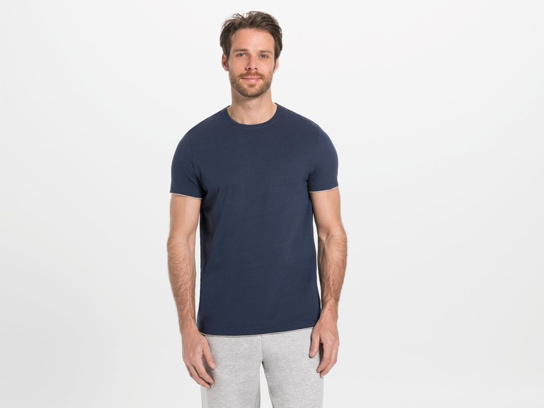 Gehe zu Vollbildansicht: LIVERGY® T-Shirt Herren, 3 Stück, mit Rundhals oder V-Ausschnitt, hoher Baumwollanteil - Bild 16