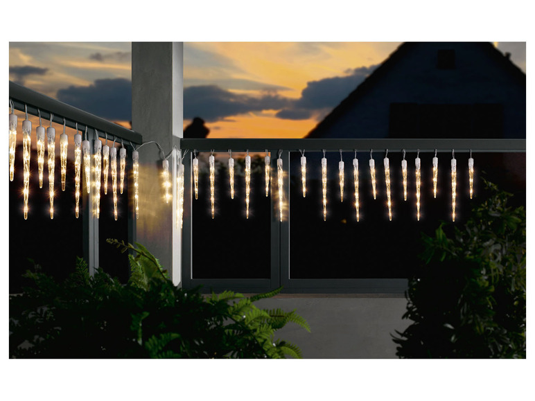Gehe zu Vollbildansicht: Livarno Home Eiszapfenvorhang, mit 128 LEDs - Bild 4