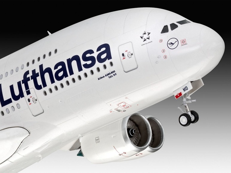 Gehe zu Vollbildansicht: Revell Modellbausatz »Airbus A380-800 Lufthansa New Livery«, Flugzeug, ab 13 Jahren - Bild 5