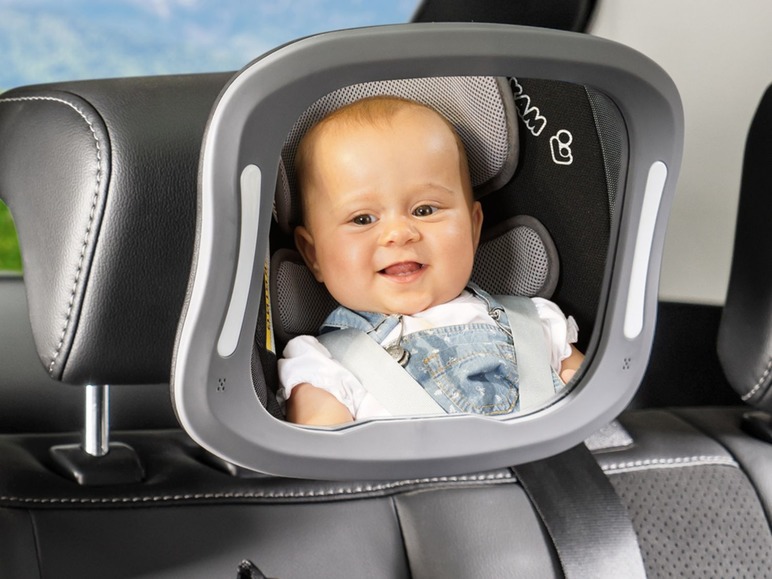 Gehe zu Vollbildansicht: Reer Auto-Sicherheitsspiegel mit Licht »BabyView«, große, gewölbte Spiegelfläche - Bild 5