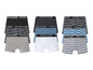Sieben Boxershorts von Stock & Hank in verschiedenen Farben und Mustern.