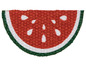 Eine Fußmatte in Form einer Wassermelone.