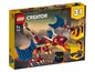 Lego Creator 3-in-1-Set mit einem Drachen, einem Skorpion und einer Schatztruhe.